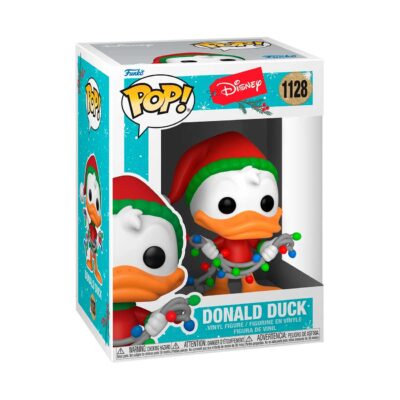 57747- Pato Donald con gorro y luces de Navidad - 1128 - Disney