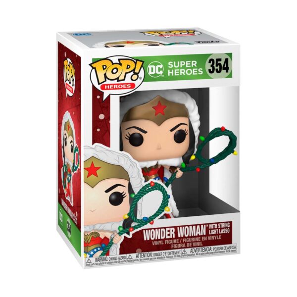 Caja de Funko Pop con Wonder Woman Navidad 354-DC-50652