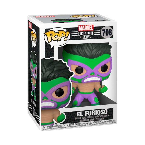 Caja Hulk Lucha Libre (El Furioso). Funko Pop 708 Marvel - 53870