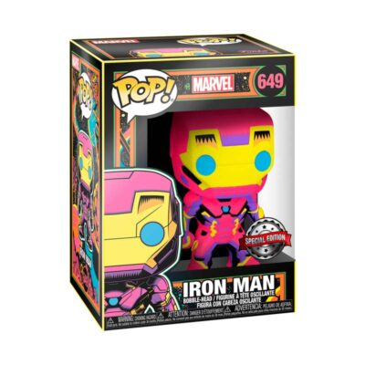 Iron Man Black Light Spepcial Edition-649 de Marvel en su caja